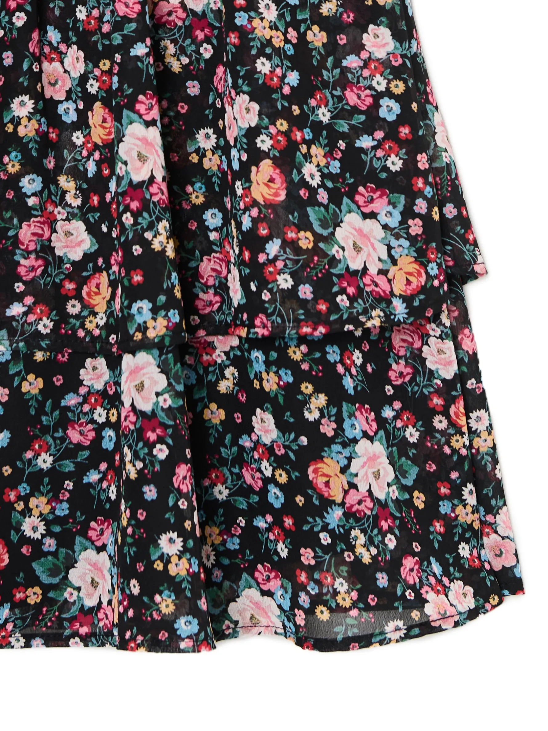 Cropp Sukienki, Kombinezony*Czarna sukienka mini w kwiaty czarny