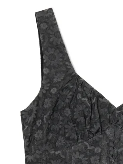 Cropp Sukienki, Kombinezony*Czarna sukienka mini w kwiaty czarny