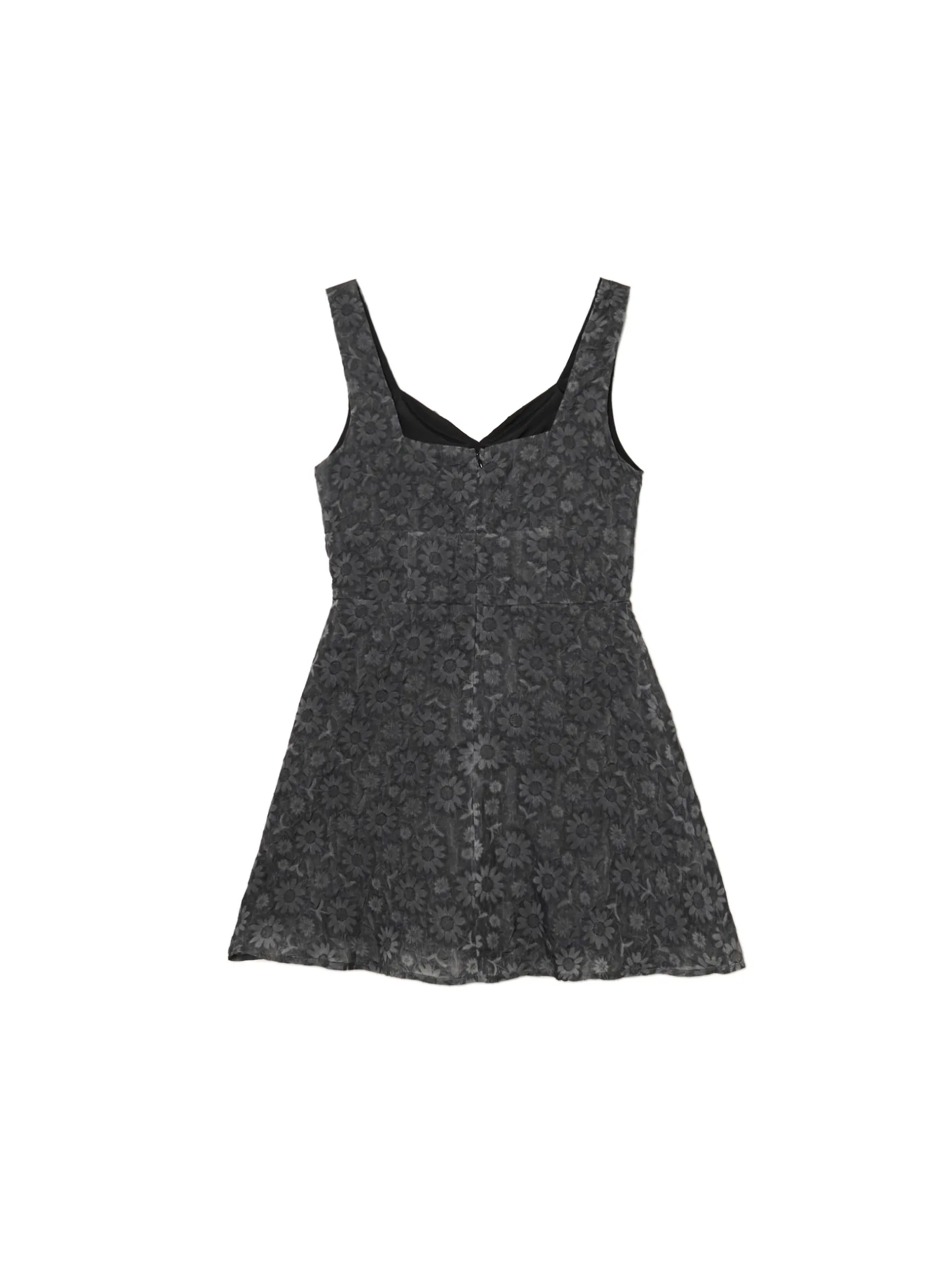 Cropp Sukienki, Kombinezony*Czarna sukienka mini w kwiaty czarny