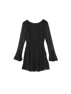 Cropp Sukienki, Kombinezony*Czarna sukienka mini z falbanami czarny