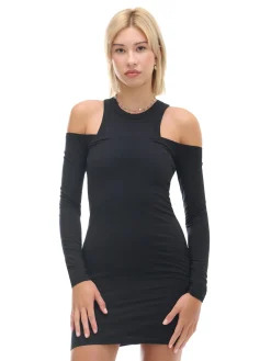 Cropp Sukienki, Kombinezony*Czarna sukienka mini z wycięciami czarny