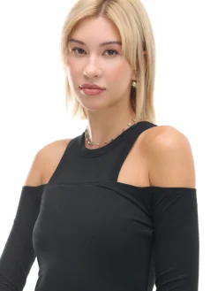 Cropp Sukienki, Kombinezony*Czarna sukienka mini z wycięciami czarny