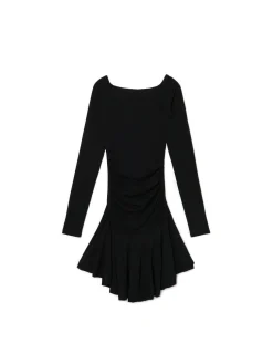 Cropp Sukienki, Kombinezony*Czarna sukienka z długim rękawem czarny