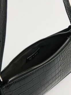 Cropp Torby, Plecaki*Czarna torebka z imitacji skóry czarny