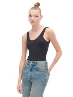 Cropp Koszulki, Topy*Czarne body czarny