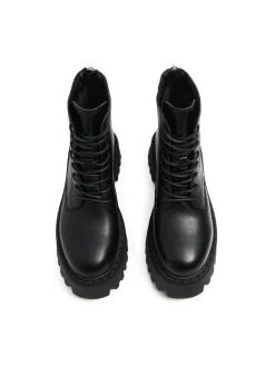 Cropp Botki, Trzewiki*Czarne botki zapinane na zamek czarny