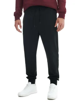 Cropp Spodnie*Czarne dresowe joggery regular czarny
