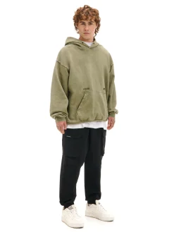 Cropp Spodnie*Czarne dresowe joggery z kieszeniami czarny