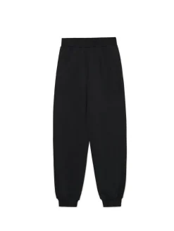 Cropp Spodnie*Czarne dresowe joggery z nadrukiem czarny