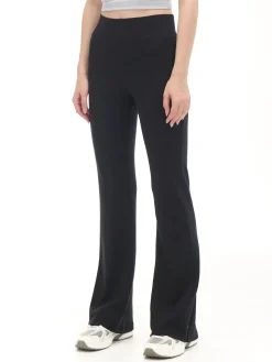 Cropp Spodnie*Czarne dresy typu flare czarny