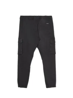 Cropp Jeansy*Czarne jeansowe joggery cargo czarny