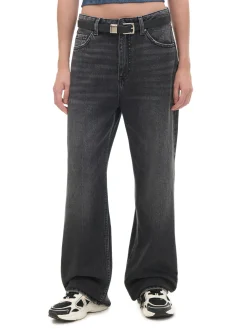 Cropp Jeansy*Czarne jeansy baggy czarny