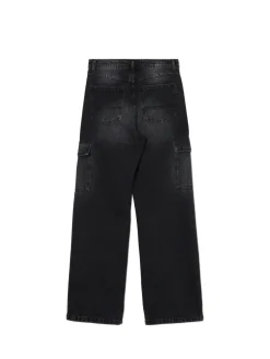 Cropp Jeansy*Czarne jeansy baggy czarny