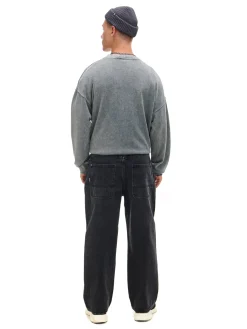 Cropp Jeansy|Baggy*Czarne jeansy baggy czarny