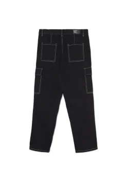 Cropp Jeansy|Baggy*Czarne jeansy baggy z kieszeniami cargo czarny