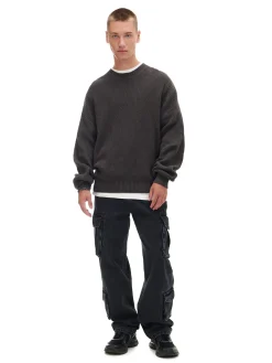 Cropp Jeansy|Baggy*Czarne jeansy baggy z kieszeniami cargo szary