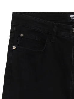Cropp Jeansy*Czarne jeansy regular czarny