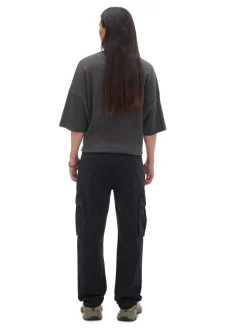 Cropp Jeansy*Czarne jeansy relaxed czarny