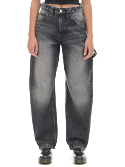 Cropp Jeansy*Czarne jeansy skater czarny