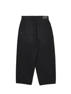 Cropp Jeansy*Czarne jeansy skater z efektem sprania czarny