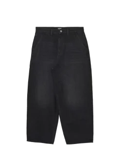 Cropp Jeansy*Czarne jeansy skater z efektem sprania czarny