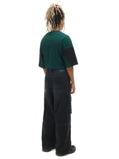 Cropp Jeansy*Czarne jeansy skater z kieszeniami czarny