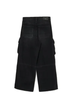 Cropp Jeansy*Czarne jeansy skater z kieszeniami czarny