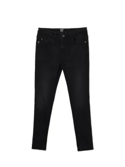 Cropp Jeansy*Czarne jeansy skinny czarny
