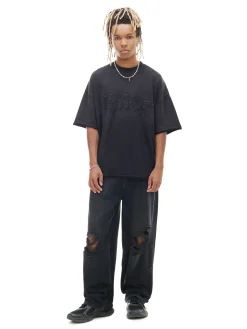 Cropp Jeansy|Baggy*Czarne jeansy super baggy czarny