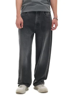 Cropp Jeansy|Baggy*Czarne jeansy super baggy czarny