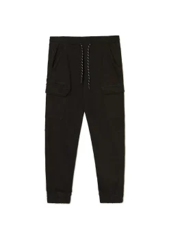 Cropp Spodnie*Czarne joggery cargo czarny