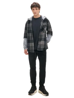 Cropp Spodnie*Czarne joggery z kieszeniami cargo czarny