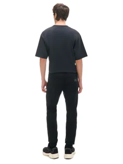 Cropp Spodnie*Czarne joggery z kieszeniami cargo czarny