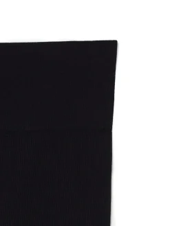 Cropp Spodnie*Czarne prążkowane legginsy czarny