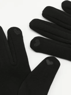 Cropp Rękawiczki*Czarne rękawiczki z haftem czarny