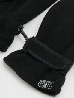 Cropp Rękawiczki|Basic*Czarne rękawiczki z karabińczykiem czarny