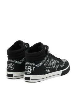 Cropp Sneakersy|Za Kostkę*Czarne sneakersy z komiksowym nadrukiem czarny