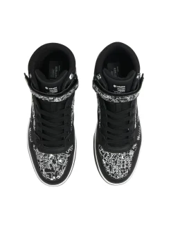 Cropp Sneakersy|Za Kostkę*Czarne sneakersy z komiksowym nadrukiem czarny