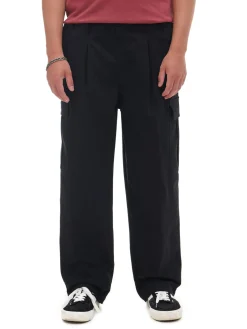 Cropp Spodnie*Czarne spodnie comfort czarny