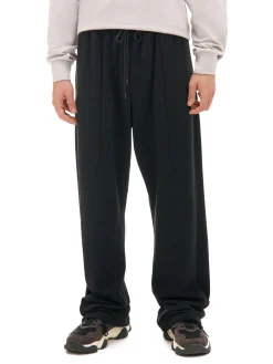Cropp Spodnie*Czarne spodnie dresowe z zatrzaskami czarny