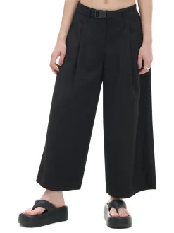 Cropp Spodnie*Czarne spodnie kuloty z wiskozą czarny