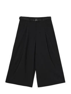 Cropp Spodnie*Czarne spodnie kuloty z wiskozą czarny