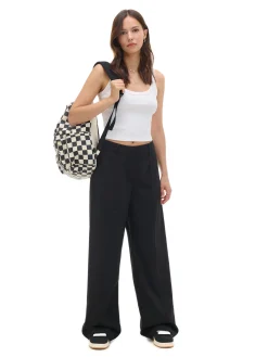 Cropp Spodnie*Czarne spodnie tailoring czarny