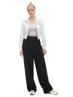 Cropp Spodnie*Czarne spodnie w paski czarny