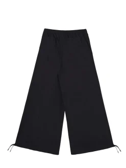 Cropp Spodnie*Czarne spodnie wide leg czarny