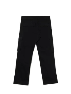 Cropp Spodnie*Czarne spodnie z kieszeniami cargo czarny