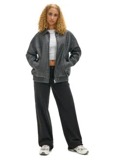 Cropp Spodnie*Czarne spodnie z wieloma kieszeniami czarny