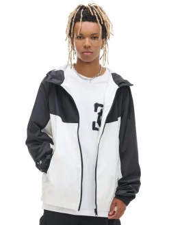 Cropp Kurtki, Płaszcze*Czarno-biała kurtka z kapturem czarny