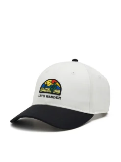 Cropp Czapki*Czarno-kremowa czapka z daszkiem kremowy