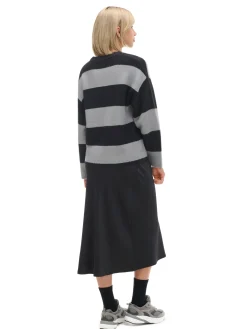 Cropp Swetry*Czarno-szary sweter w paski czarny